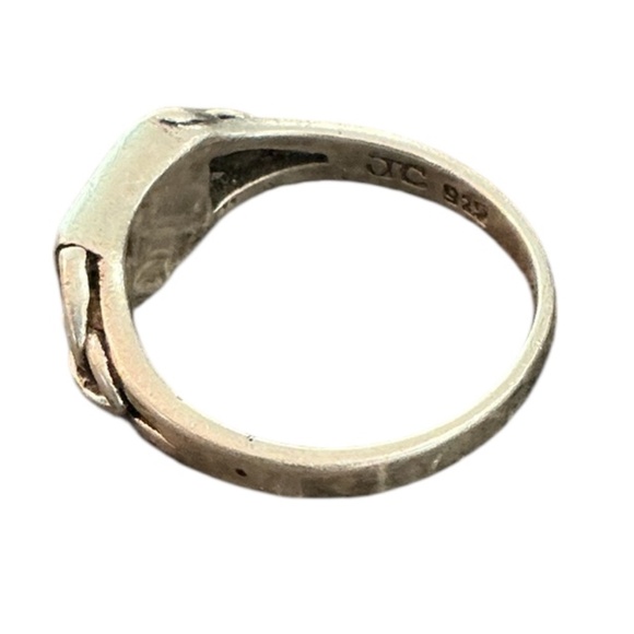 Vintage Sterling Silver Marcasite Inlaid  Ring - Picture 4 of 5